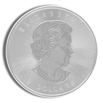 2015 1.5 oz Canadian Polar Bear & Cub Silver Coin — reverse view