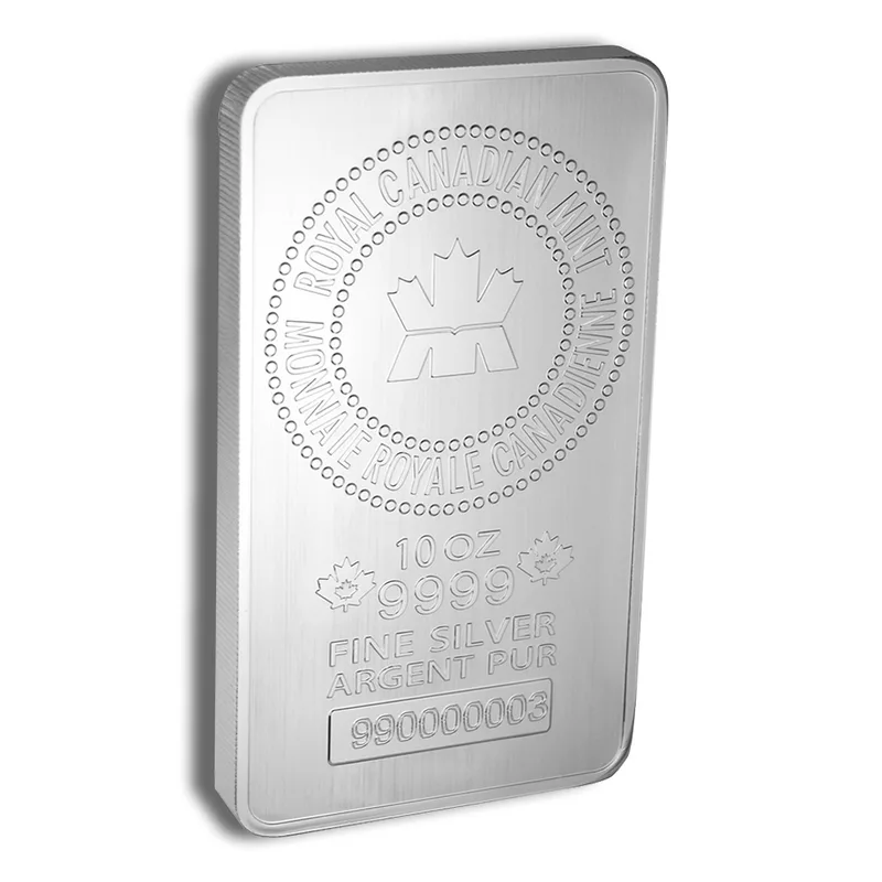 10 oz Silver Bar - Royal Canadian Mint - RCM (Sealed) — Silver bullion from Standard Bullion