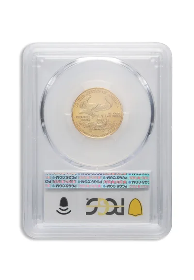 1987 1/4 oz Gold Eagle <body>0 PCGS MS69 — reverse view