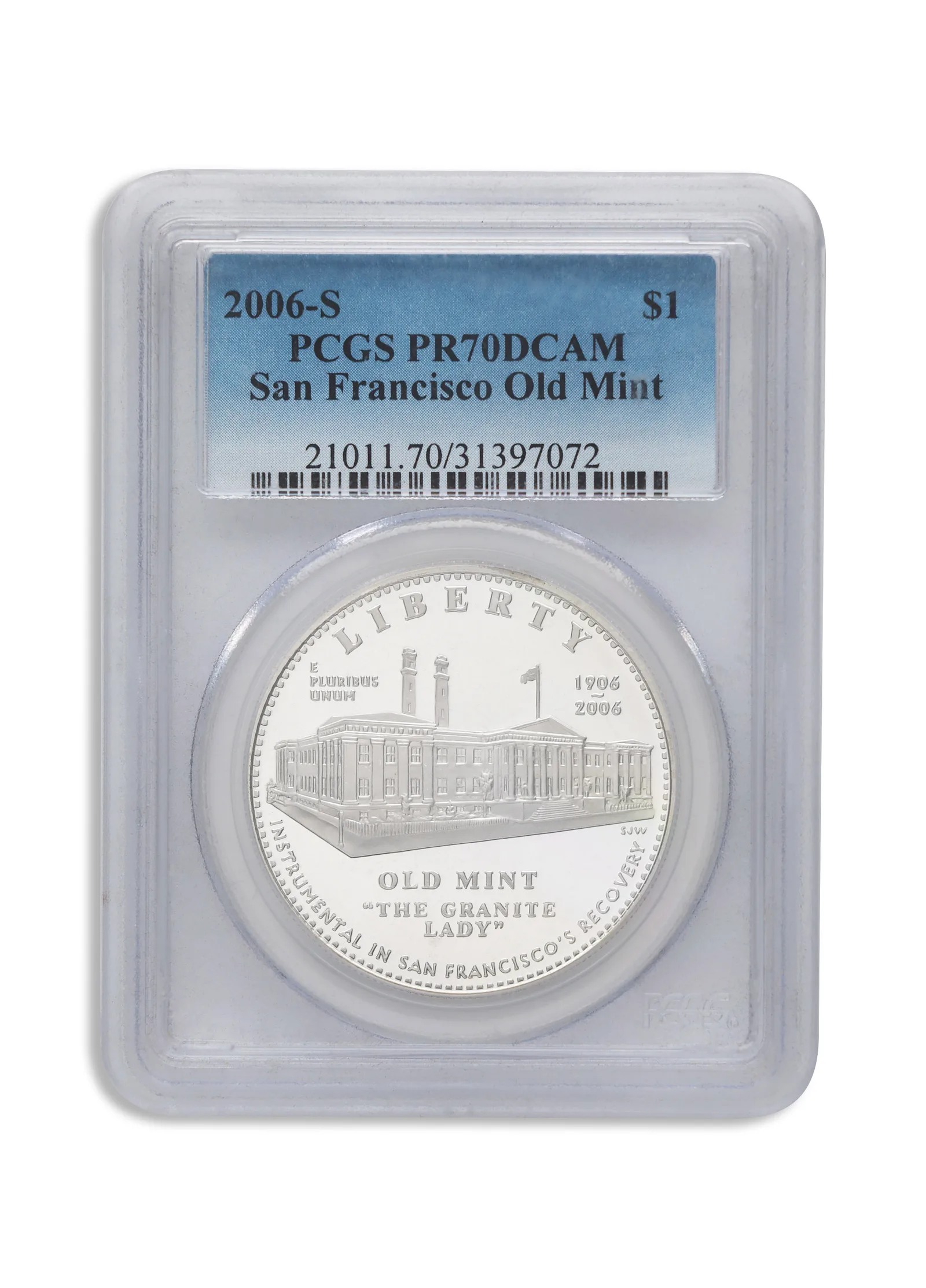 2006-S <body> Old S.F. Mint Silver Commem - PCGS PF70 — Silver bullion from Standard Bullion