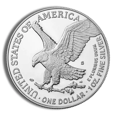 2022-S Proof Silver Eagle with Box & COA — packaging view