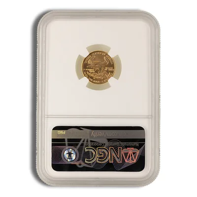 2001 1/10 oz Gold Eagle $5 NGC MS69 — reverse view