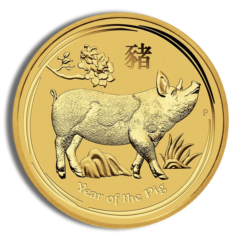 2019 1/2 oz Australia Gold Lunar Pig BU - Series II — Gold bullion from Standard Bullion