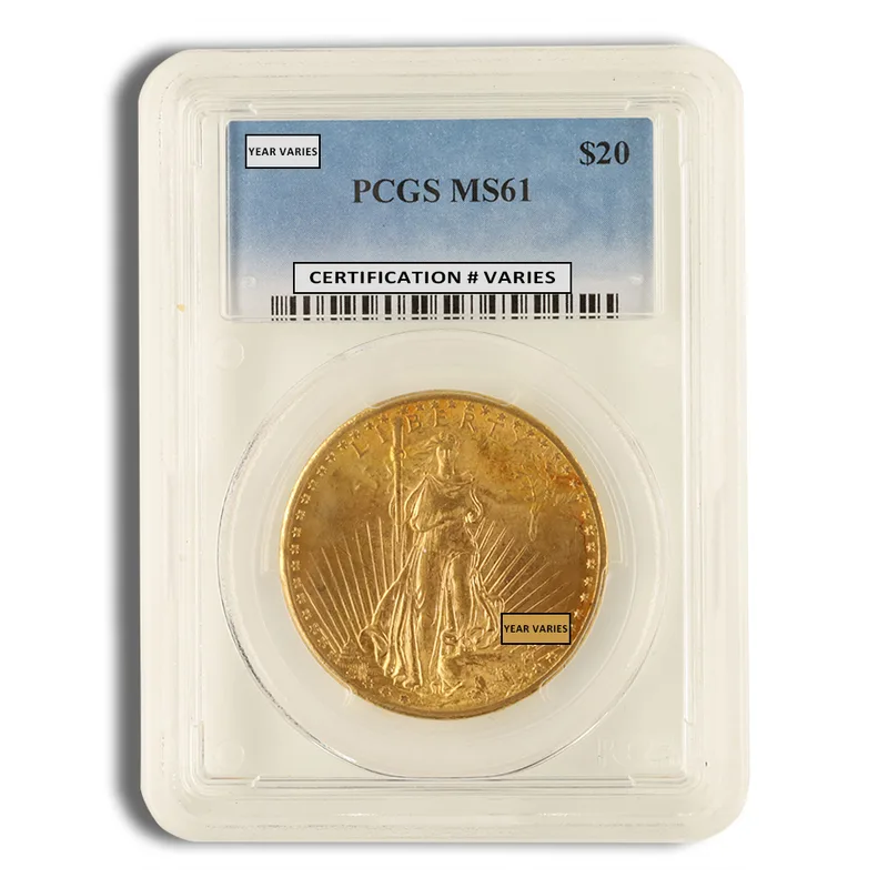 $20 Gold Saint-Gaudens Double Eagle - PCGS MS61 — Gold bullion from Standard Bullion
