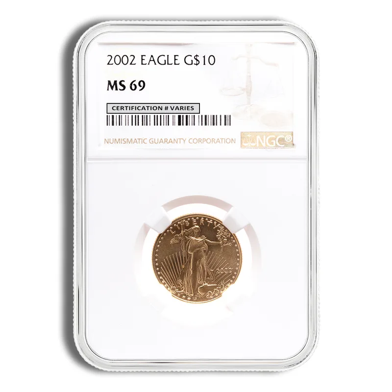 2002 1/4 oz Gold Eagle <body>0 NGC MS69 — Gold bullion from Standard Bullion