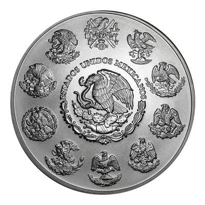 5 oz Silver Mexican Libertad - BU — reverse view