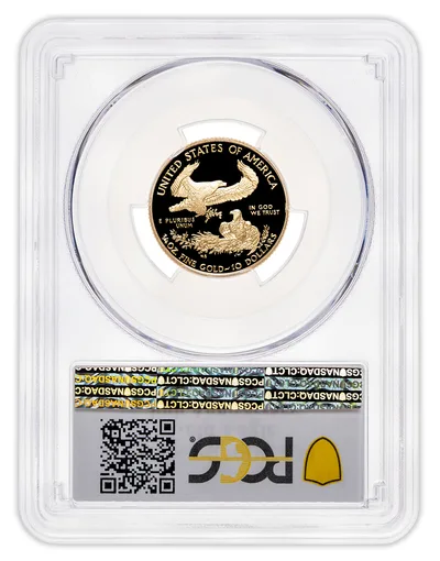 2013-W 1/4 oz Proof Gold Eagle <body>0 PCGS PR70 — reverse view
