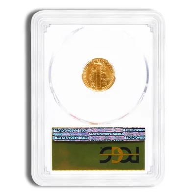 2016-W 1/10 oz Gold Mercury Dime Centennial Coin PCGS SP70 — reverse view