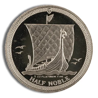 Platinum Noble - 1/2 oz (Year Varies) — reverse view
