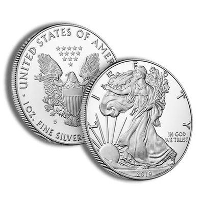 2019-W Proof Silver Eagle with Box & COA — detail view