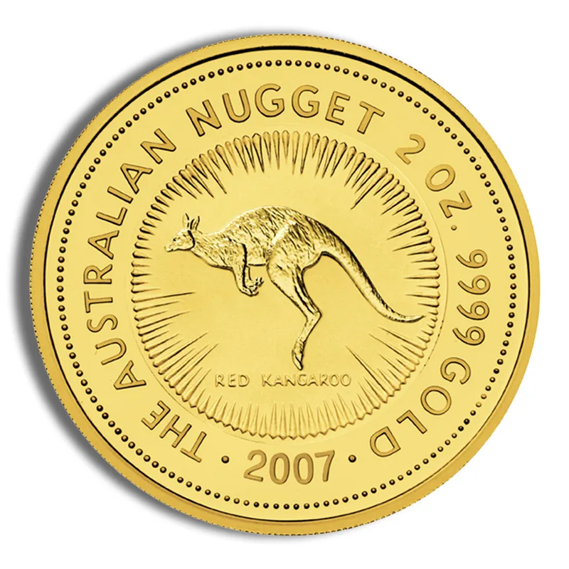 2007 2 oz Australia Gold Nugget - BU — Gold bullion from Standard Bullion