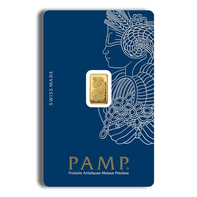 1 gram Gold Bar - PAMP Fortuna (Carded) — Gold bullion from Standard Bullion