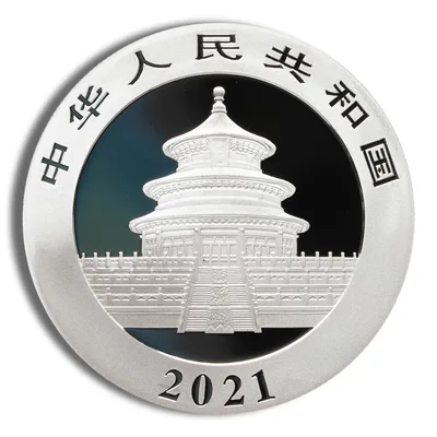 2021 Chinese Silver Panda - 30 g — reverse view