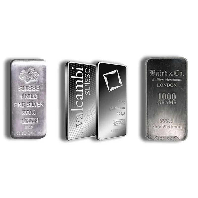 1 kilo Platinum Bar - Brand Varies .9995+ — Platinum bullion from Standard Bullion