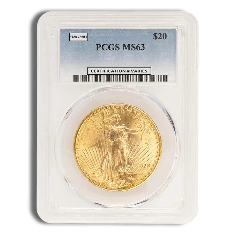 $20 Gold Saint-Gaudens Double Eagle - PCGS MS63 — Gold bullion from Standard Bullion