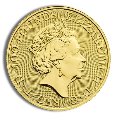 2017 1 oz Great Britain Queen's Beast Gold Coin - Griffin — reverse view