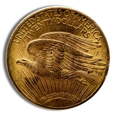 $20 Gold Saint-Gaudens - Any Grade — reverse view