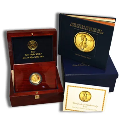 2009 Ultra High Relief Double Eagle Gold Coin (w/Box & COA) — packaging view