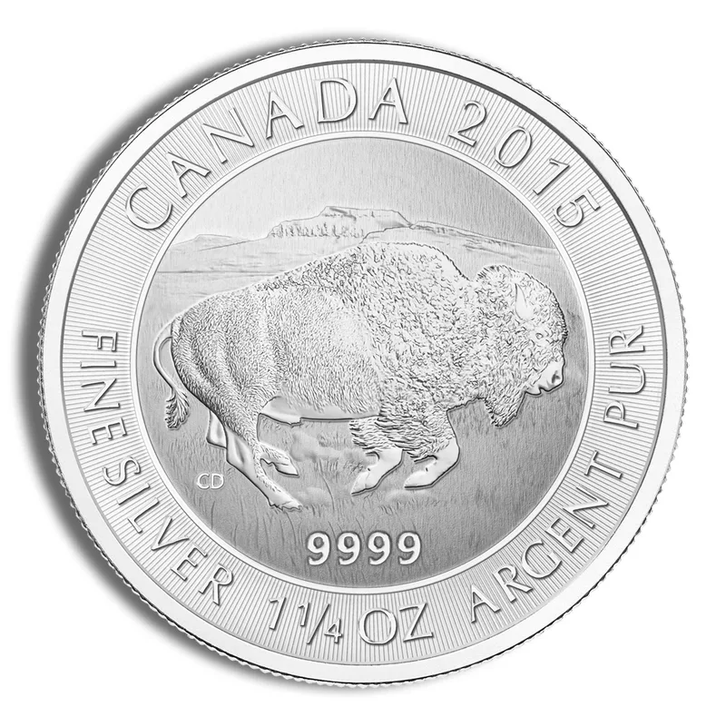 1.25 oz Canadian Bison Silver Coin (Year Varies) — Silver bullion from Standard Bullion
