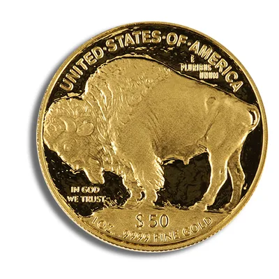 1 oz Proof Gold Buffalo (Year Varies) - (w/Box & COA) — reverse view