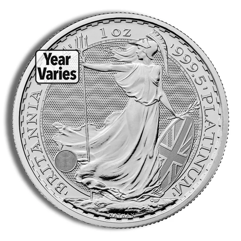 Platinum Britannia - 1 oz (Year Varies) — Platinum bullion from Standard Bullion
