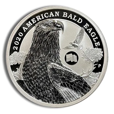 2020 1 oz Tuvalu Bald Eagle Silver Coin — reverse view