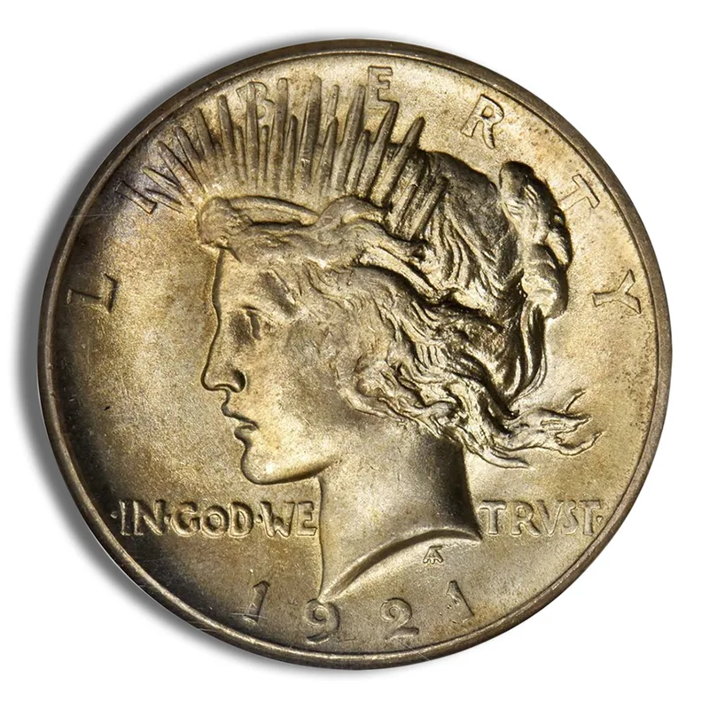 Peace Dollar - PCGS MS65 (Toned) — Silver bullion from Standard Bullion