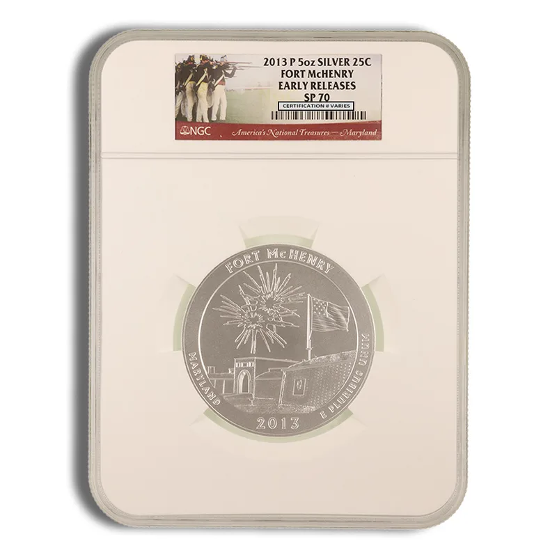 2013-P 5 oz ATB Fort McHenry Silver Coin NGC SP70 — Silver bullion from Standard Bullion