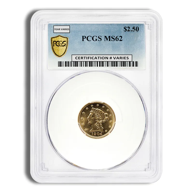 $2.5 Gold Liberty Quarter Eagle - PCGS MS62 — Gold bullion from Standard Bullion