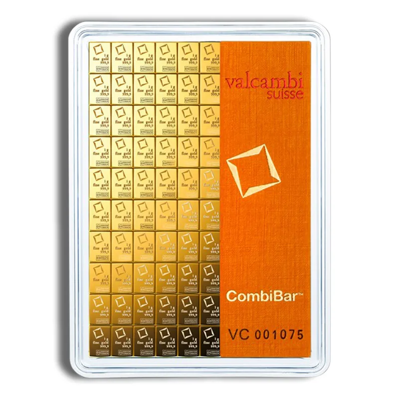 100 x 1 gram .9999 Valcambi CombiBar™ Gold (In Assay) — Gold bullion from Standard Bullion