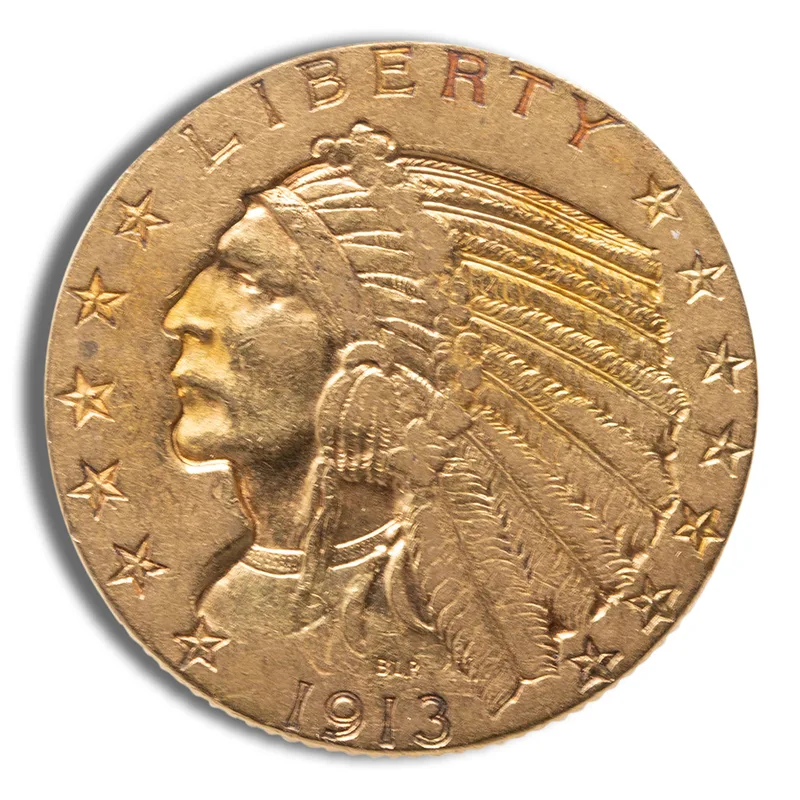 $5 Gold Indian Half Eagle - XF — Gold bullion from Standard Bullion