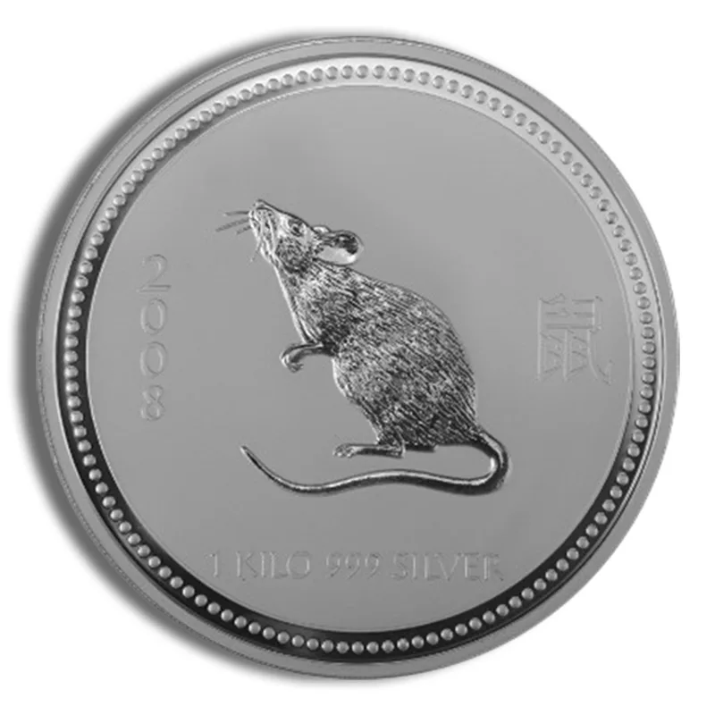 2008 Kilo Australia Silver Lunar Rat BU - Series I — Silver bullion from Standard Bullion