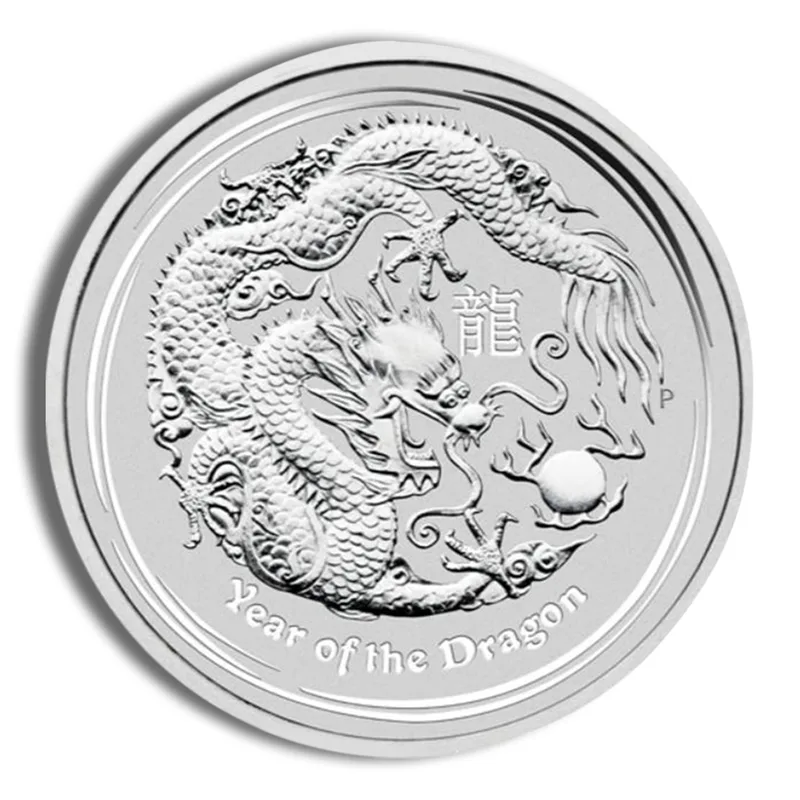 2012 1/2 oz Australia Silver Lunar Dragon BU - Series II — Silver bullion from Standard Bullion