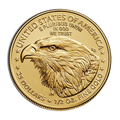 1/2 oz Gold Eagle - BU (Year Varies) — reverse view