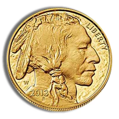 2013-W 1 oz Proof Gold Buffalo (w/Box & COA) — reverse view
