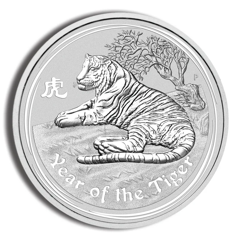 2010 1 oz Australia Silver Lunar Tiger BU - Series II — Silver bullion from Standard Bullion