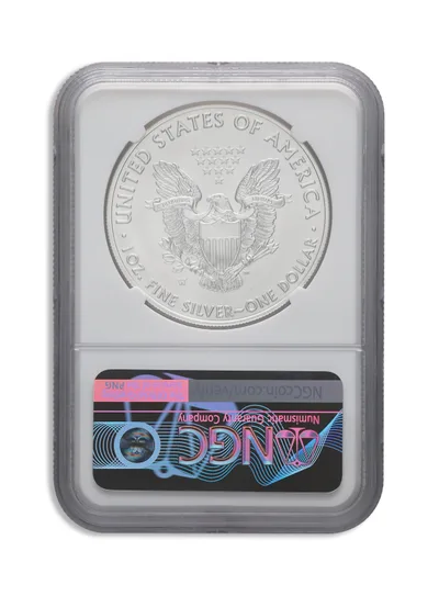 2017-W Burnished Silver Eagle NGC MS70 ER — reverse view