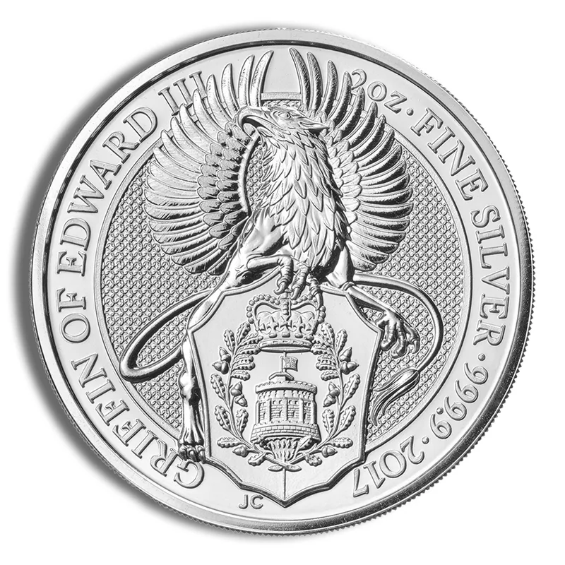 2017 2 oz Silver Great Britain Queen's Beasts - Griffin — Silver bullion from Standard Bullion