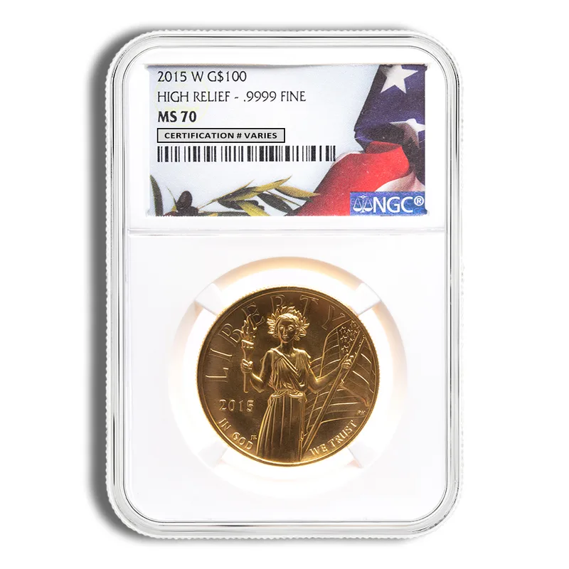 2015-W Liberty High Relief Gold Coin NGC MS70 — Gold bullion from Standard Bullion