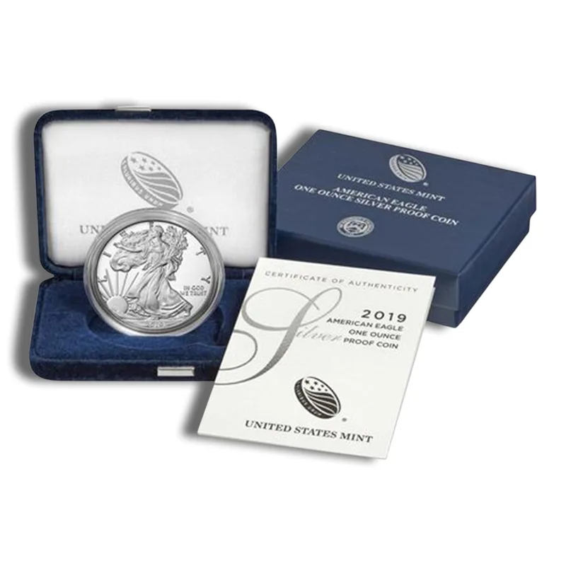 2019-W Proof Silver Eagle with Box & COA — Silver bullion from Standard Bullion