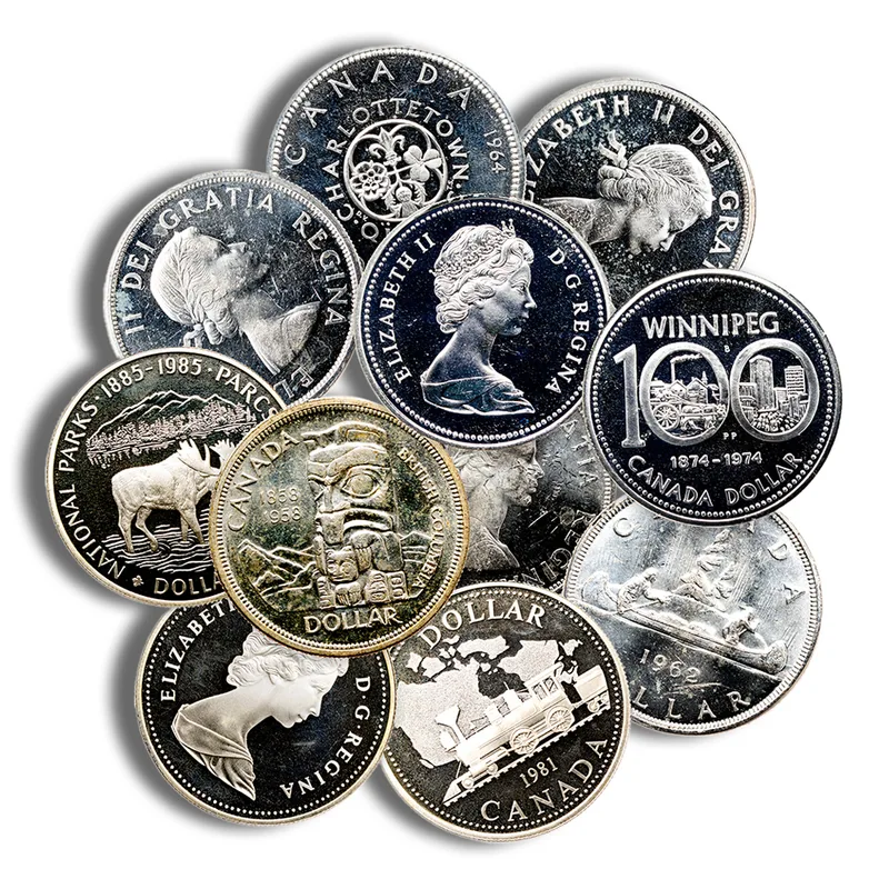 80% Silver Canadian Dollar - PL/BU (1958-1967) — Silver bullion from Standard Bullion