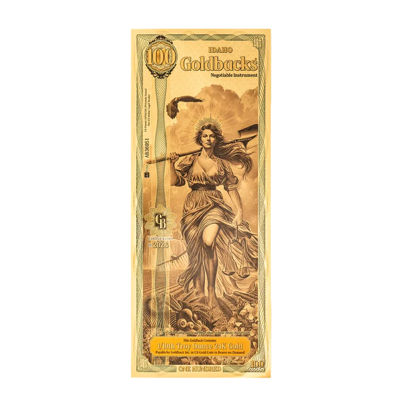 Idaho 100 Goldback — Gold bullion from Standard Bullion