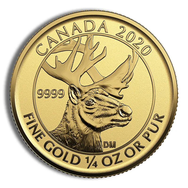 2020 1/4 oz Canadian Woodland Caribou Gold Coin — Gold bullion from Standard Bullion