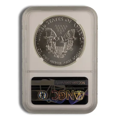 2021(P) Silver Eagle NGC MS70 ER - Emergency Production — reverse view