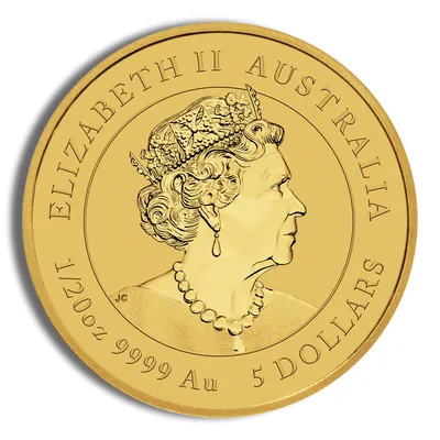 2020 1/20 oz Australia Gold Lunar Mouse BU - Series III — reverse view