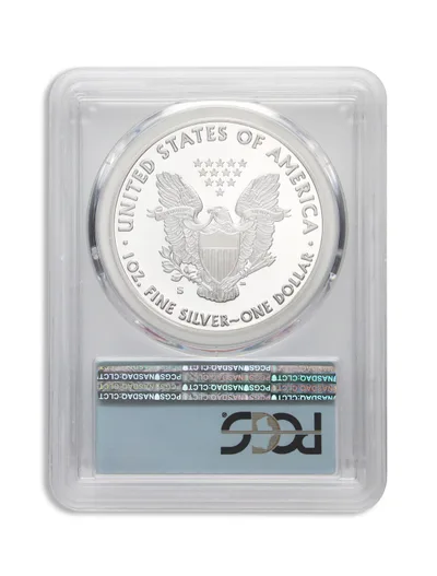 2018-S Proof Silver Eagle PCGS PR70 First Strike — reverse view