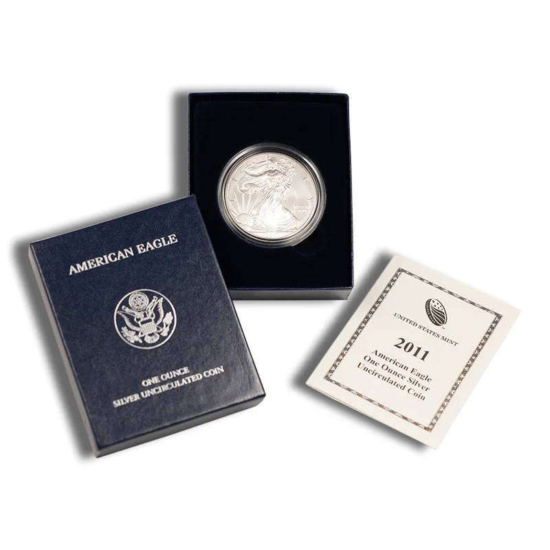 2011-W Burnished Silver Eagle with Box & COA — Silver bullion from Standard Bullion