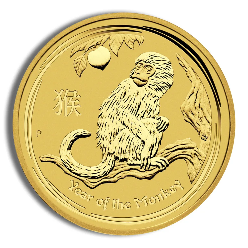 2016 1/20 oz Australia Gold Lunar Monkey BU - Series II — Gold bullion from Standard Bullion