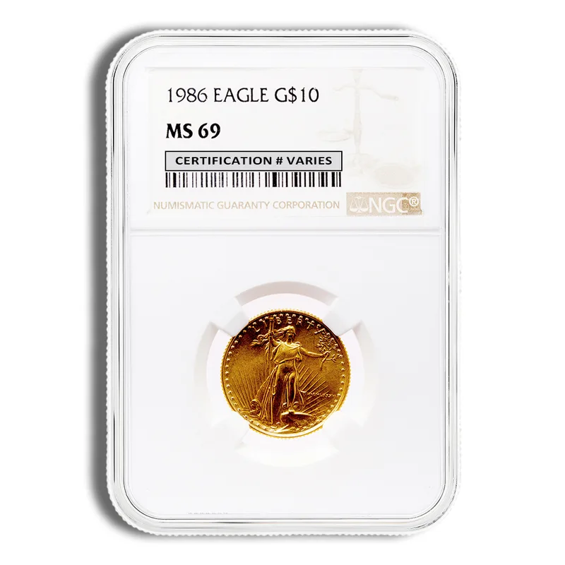 1986 1/4 oz Gold Eagle <body>0 NGC MS69 — Gold bullion from Standard Bullion