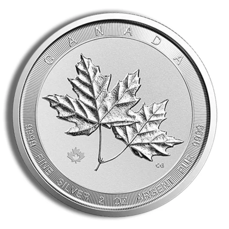 2 oz Canadian Twin Maple Leaf Silver Coin (Year Varies) — Silver bullion from Standard Bullion